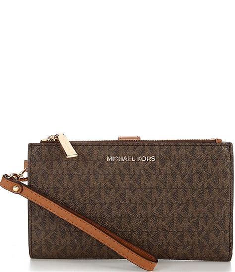 michael kors logo jet set metallic wristlet|jet set wristlet.